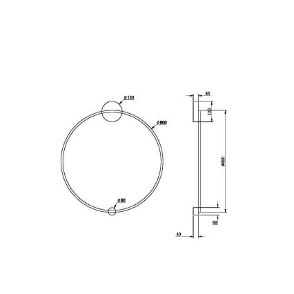 Maytoni MOD005WL-L46BSK1 - LED Nástěnné svítidlo HALO LED/47W/230V