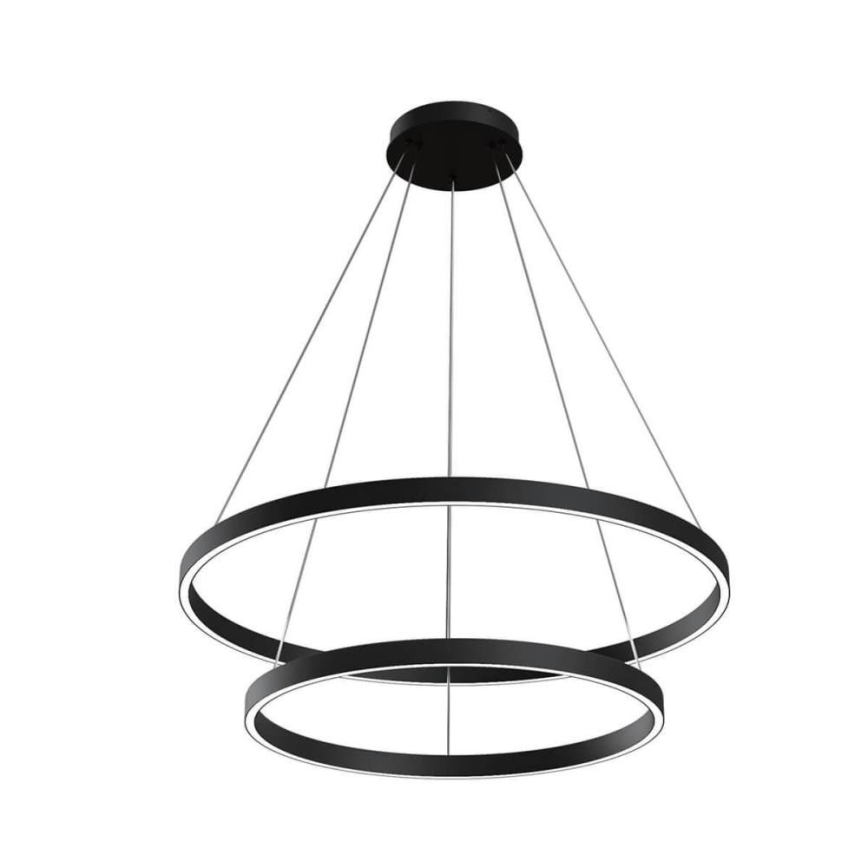 Maytoni MOD058PL-L74B4K - LED Lustr na lanku RIM LED/88W/230V 4000K pr. 80 cm černá
