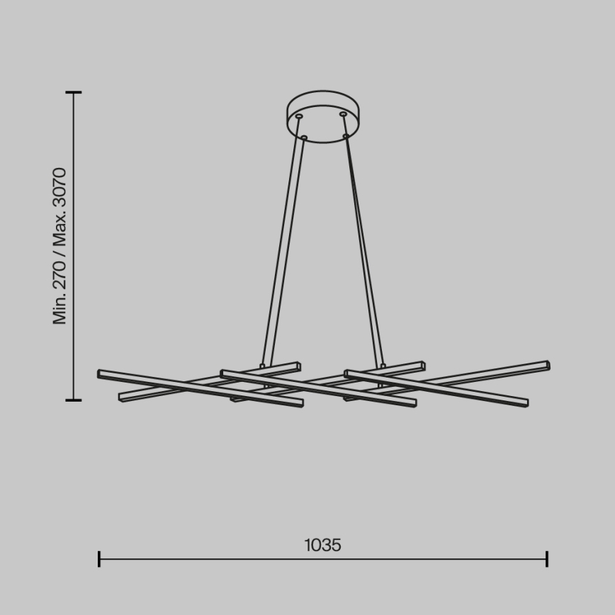Maytoni MOD244PL-L50BSK - LED Lustr na lanku HALO LED/40W/230V zlatá