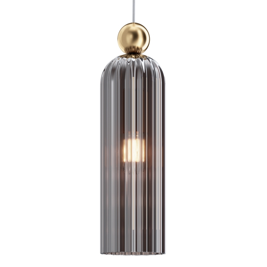 Maytoni MOD302PL-01GR - Lustr na lanku ANTIC 1xE14/40W/230V zlatá/šedá