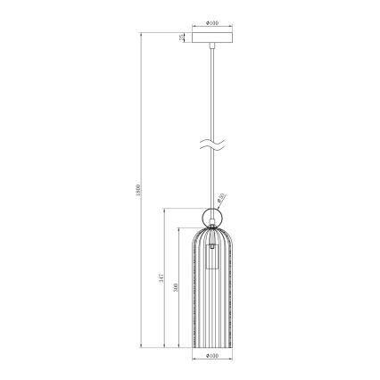 Maytoni MOD302PL-01GR - Lustr na lanku ANTIC 1xE14/40W/230V zlatá/šedá