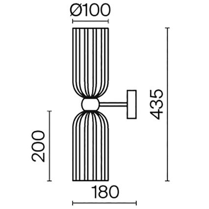 Maytoni MOD302WL-02W - Nástěnné svítidlo ANTIC 2xE14/40W/230V zlatá/bílá