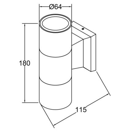 Maytoni O574WL-02GR - Venkovní nástěnné svítidlo BOWERY 2xGU10/50W/230V IP54 antracit