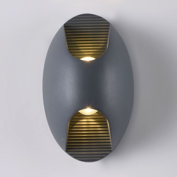 Maytoni O594WL-L6GR - LED Venkovní nástěnné svítidlo TIMES SQUARE LED/6W/230V IP65 antracit