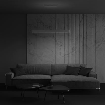 Maytoni P010PL-L30W4K - LED Lustr na lanku STEP LED/30W/230V 4000K 118,5 cm bílá