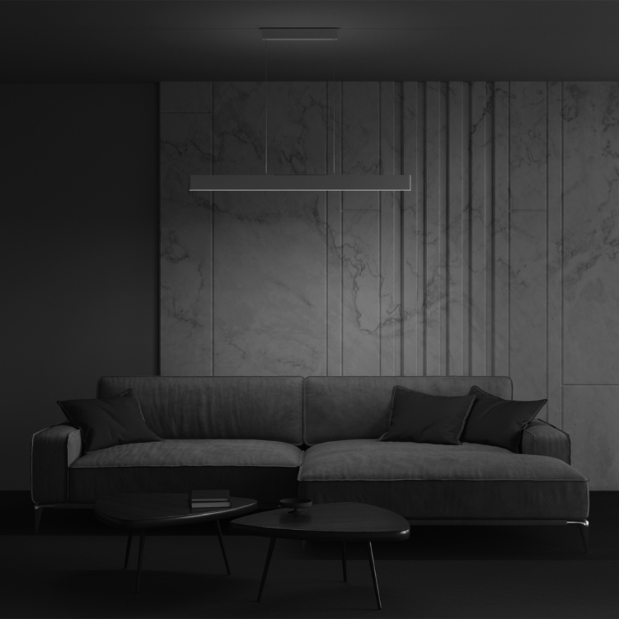 Maytoni P010PL-L30W4K - LED Lustr na lanku STEP LED/30W/230V 4000K 118,5 cm bílá