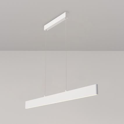 Maytoni P010PL-L30W4K - LED Lustr na lanku STEP LED/30W/230V 4000K 118,5 cm bílá