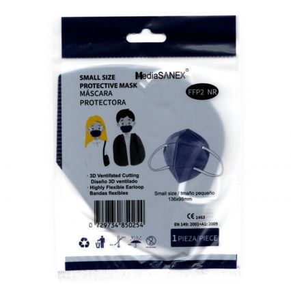 Media Sanex Respirátor dětská velikost FFP2 NR Dark blue 1ks