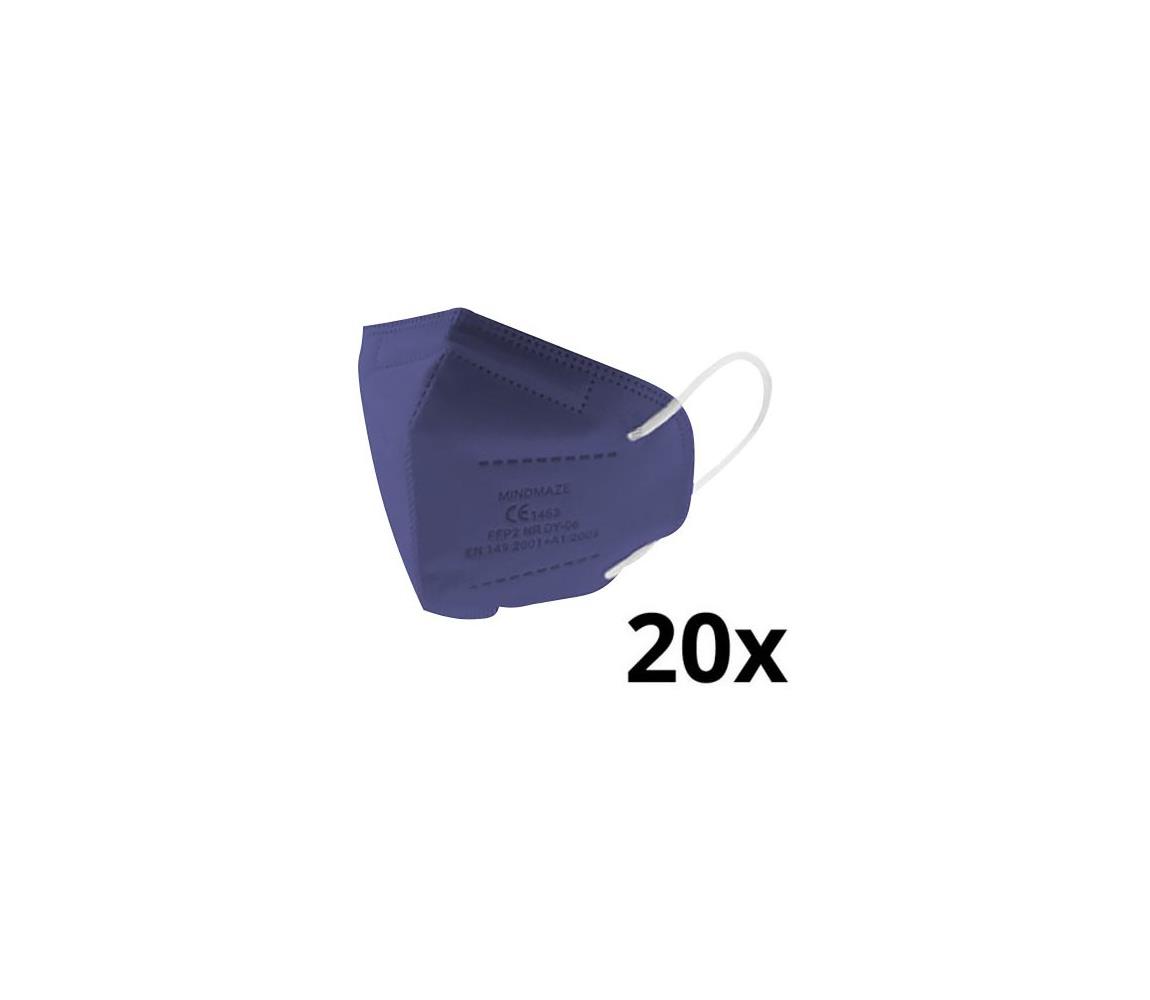 IMobily Media Sanex Respirátor dětská FFP2 NR Dark blue 20 ks