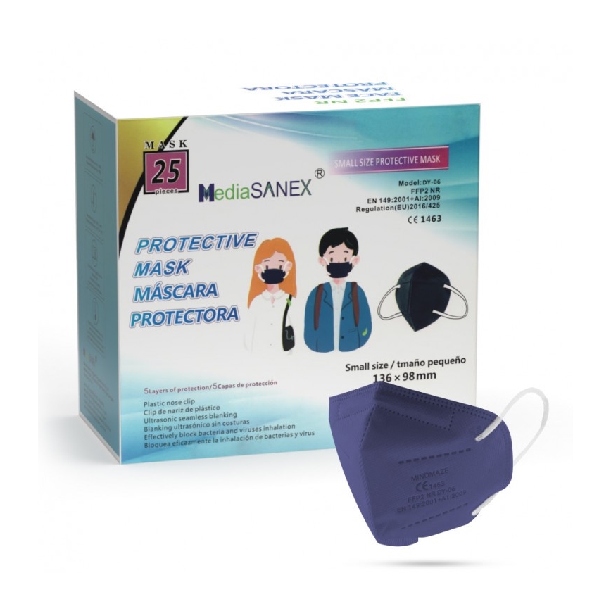 Media Sanex Respirátor dětská velikost FFP2 NR Dark blue 20ks