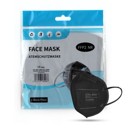 Media Sanex Respirátor FFP2 NR / KN95 Black 20ks