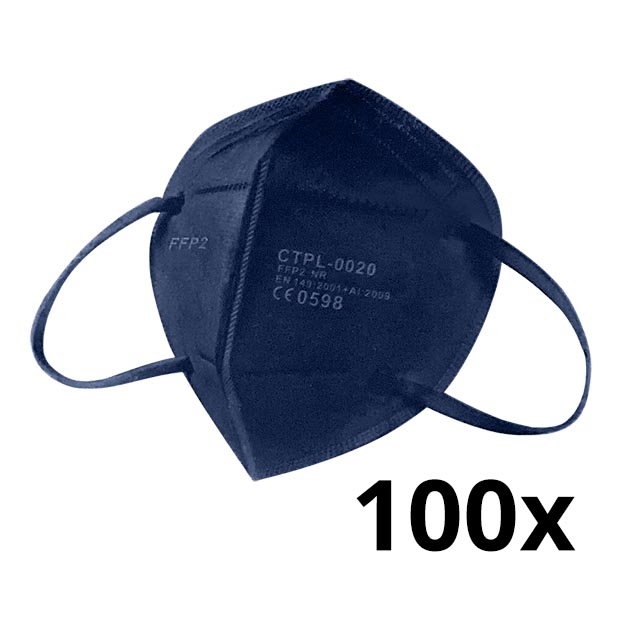 Media Sanex Respirátor FFP2 NR / KN95 Dark blue 100ks