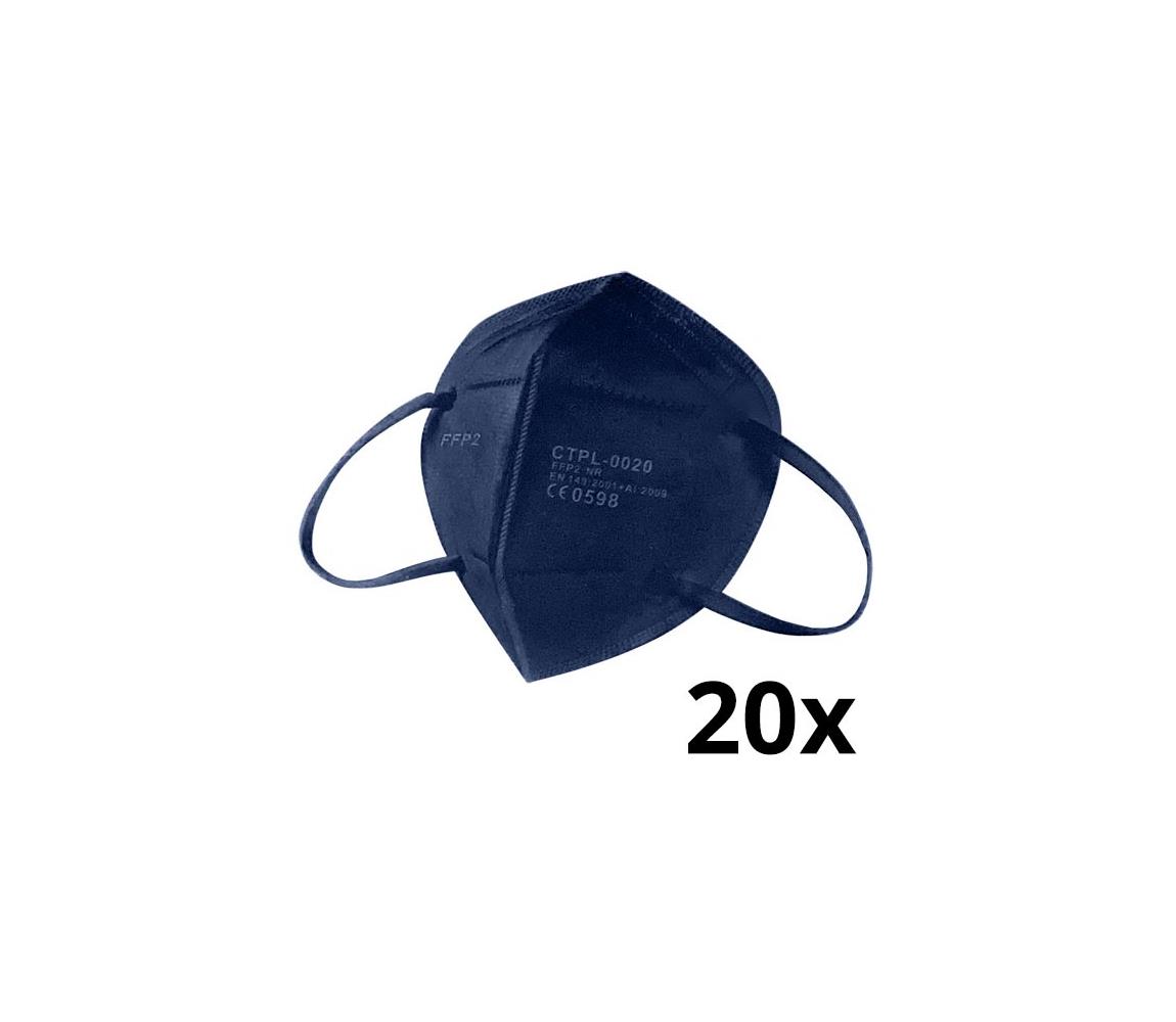 IMobily Media Sanex Respirátor FFP2 NR / KN95 Dark blue 20ks SL9975-20ks