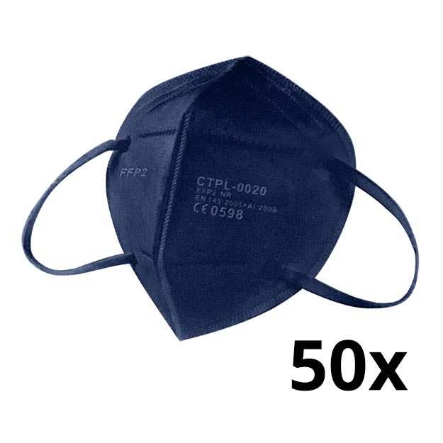 Media Sanex Respirátor FFP2 NR / KN95 Dark blue 50ks