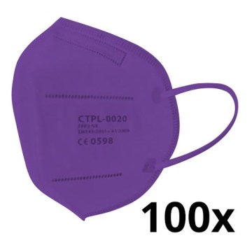Media Sanex Respirátor FFP2 NR / KN95 fialový 100ks