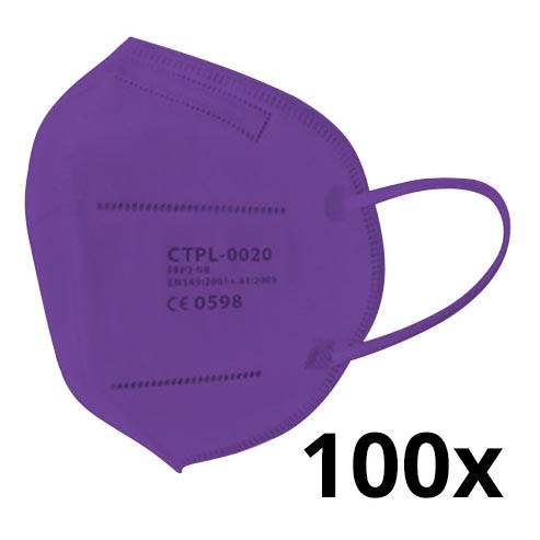 Media Sanex Respirátor FFP2 NR / KN95 fialový 100ks