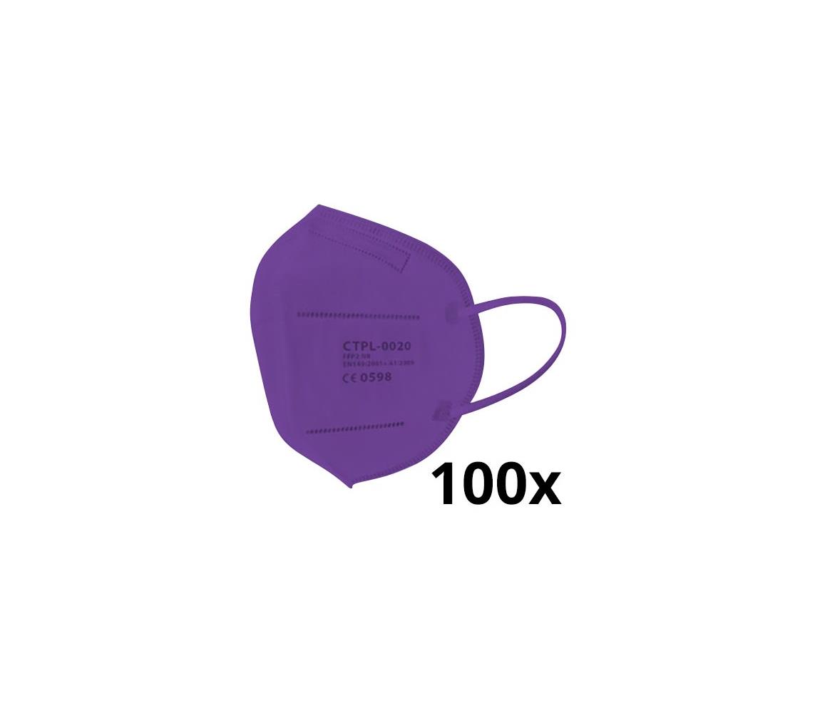 IMobily Media Sanex Respirátor FFP2 NR / KN95 fialový 100ks SL9950-100ks