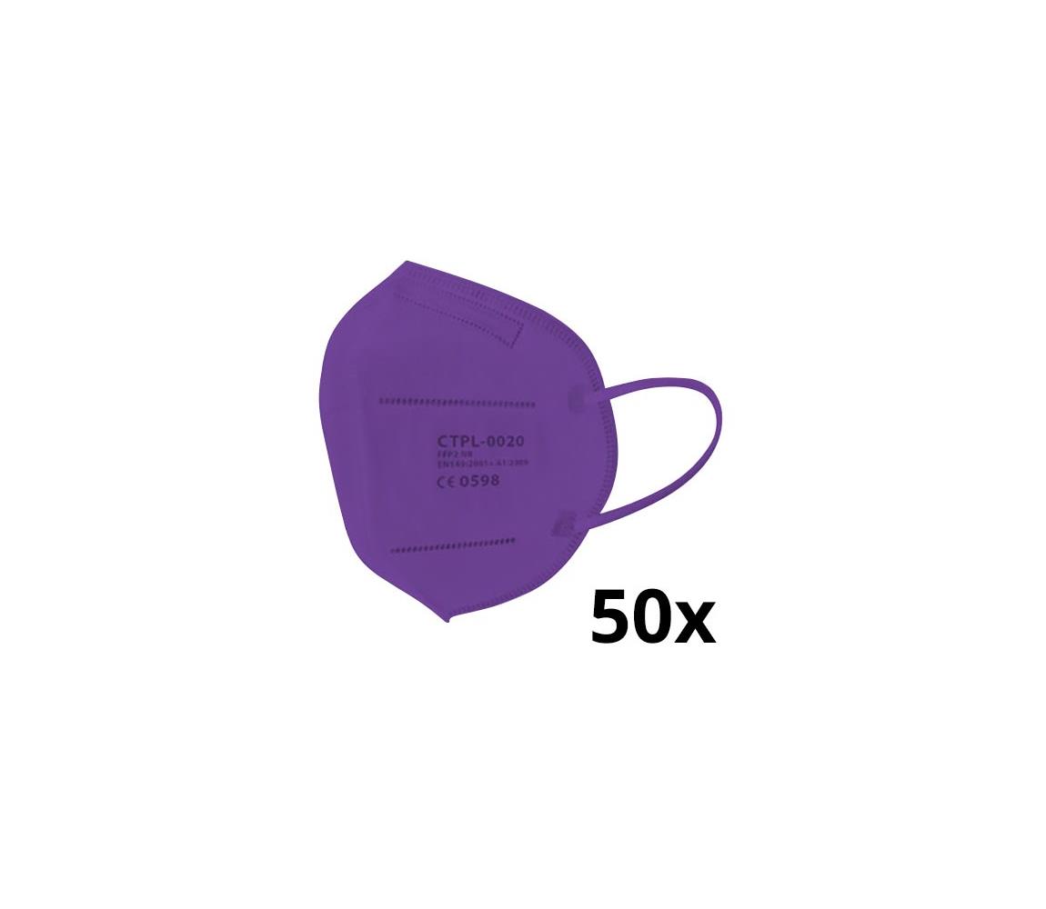 IMobily Media Sanex Respirátor FFP2 NR / KN95 fialový 50ks SL9950-50ks