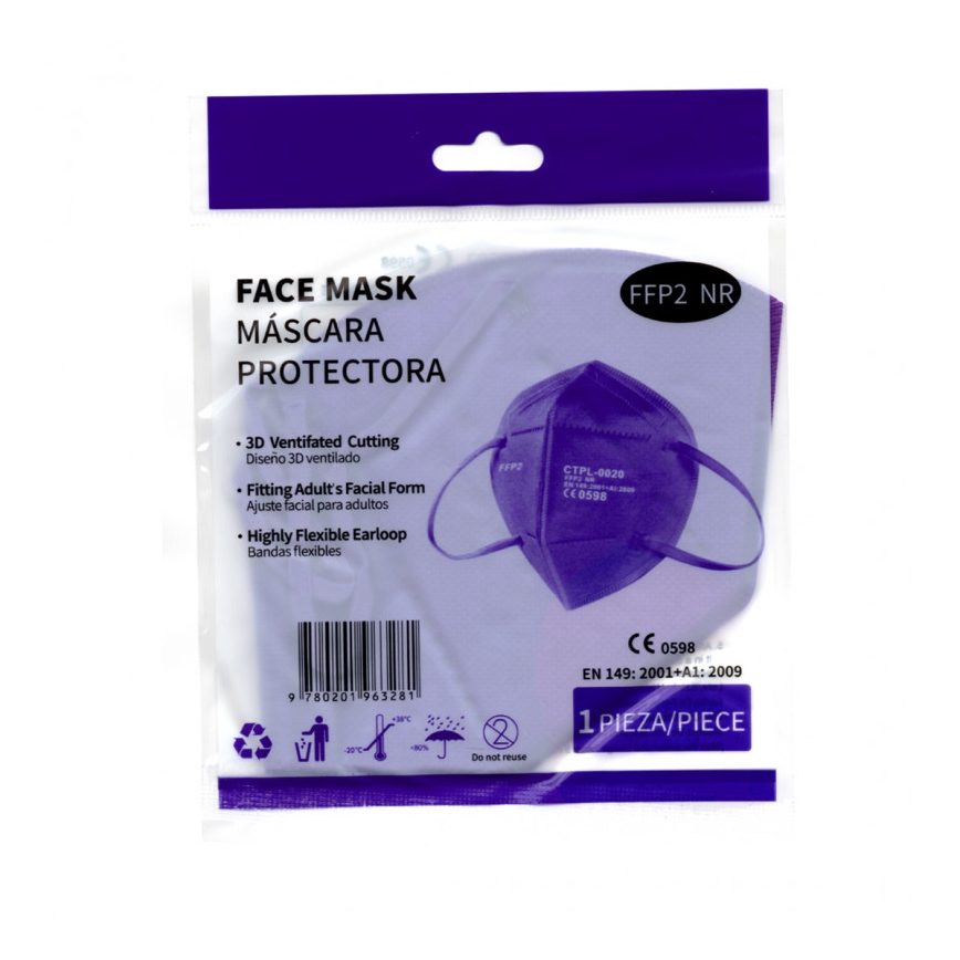 Media Sanex Respirátor FFP2 NR / KN95 fialový 50ks