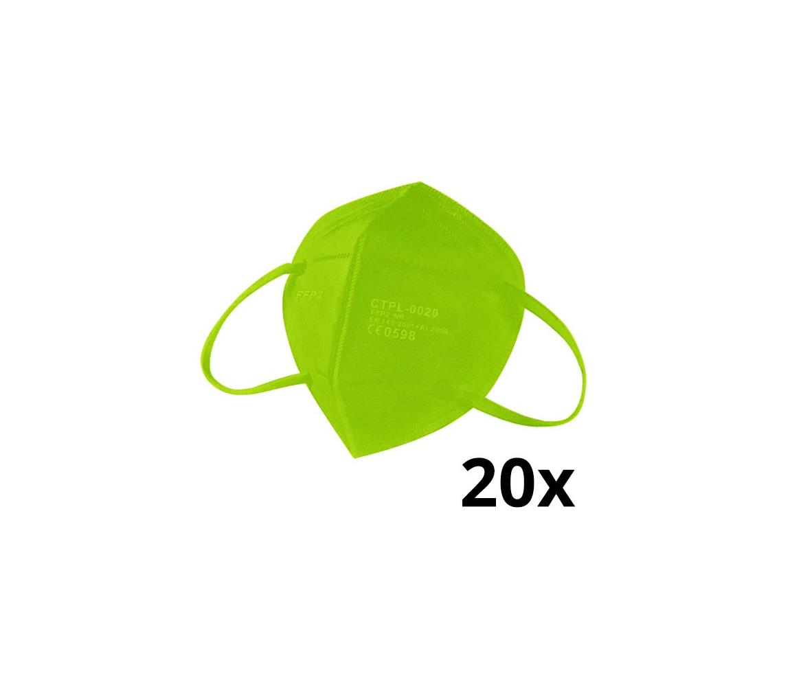 IMobily Media Sanex Respirátor FFP2 NR / KN95 Green 20ks SL9977-20ks