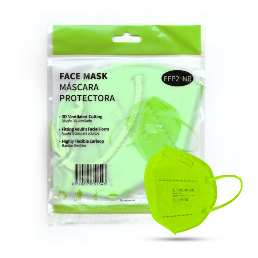 Media Sanex Respirátor FFP2 NR / KN95 Green 20ks