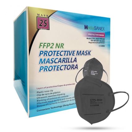 Media Sanex Respirátor FFP2 NR / KN95 Grey 100ks