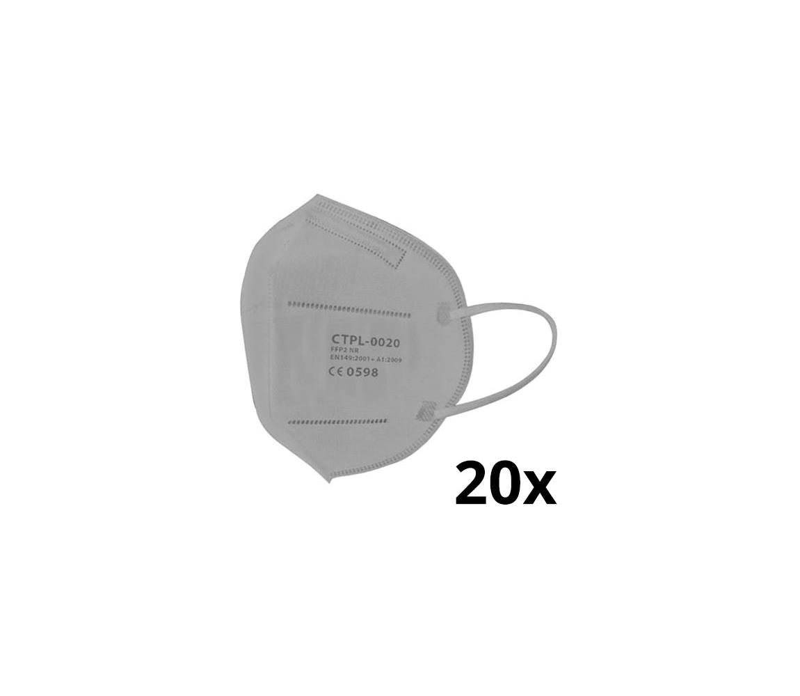 IMobily Media Sanex Respirátor FFP2 NR / KN95 Grey 20ks SL9976-20ks