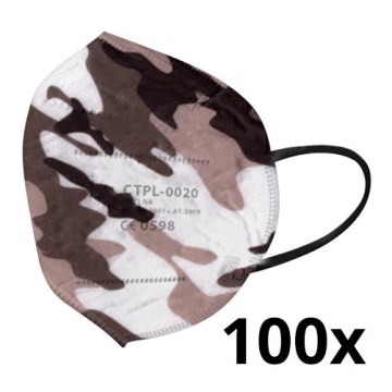 Media Sanex Respirátor FFP2 NR / KN95 maskáčový 100ks