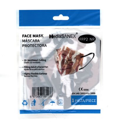 Media Sanex Respirátor FFP2 NR / KN95 maskáčový 100ks