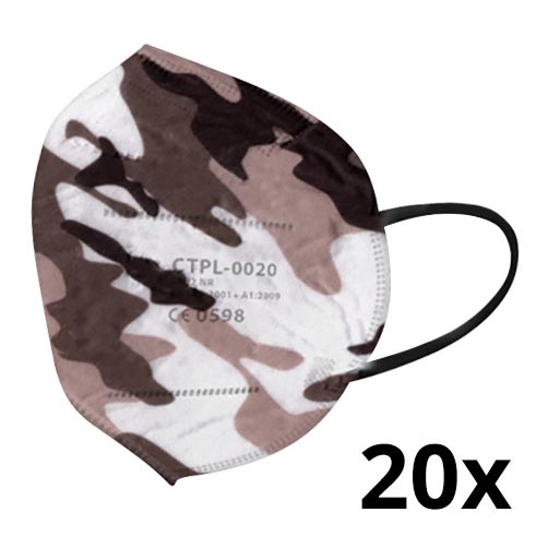 Media Sanex Respirátor FFP2 NR / KN95 maskáčový 20ks