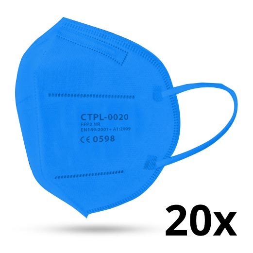 Media Sanex Respirátor FFP2 NR / KN95 modrý 20ks