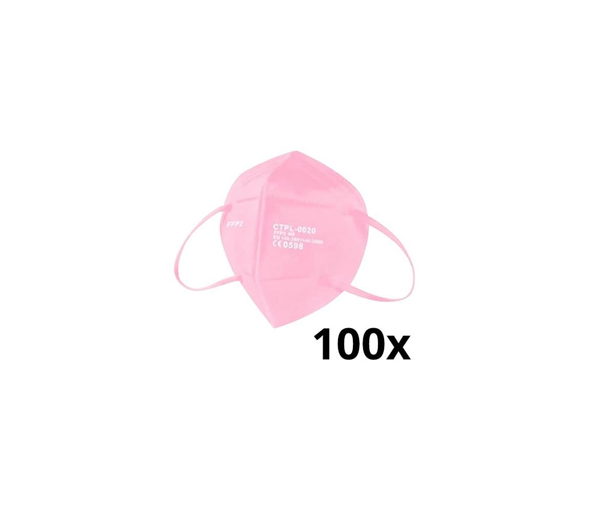 IMobily Media Sanex Respirátor FFP2 NR / KN95 Pink 100ks SL9981-100ks