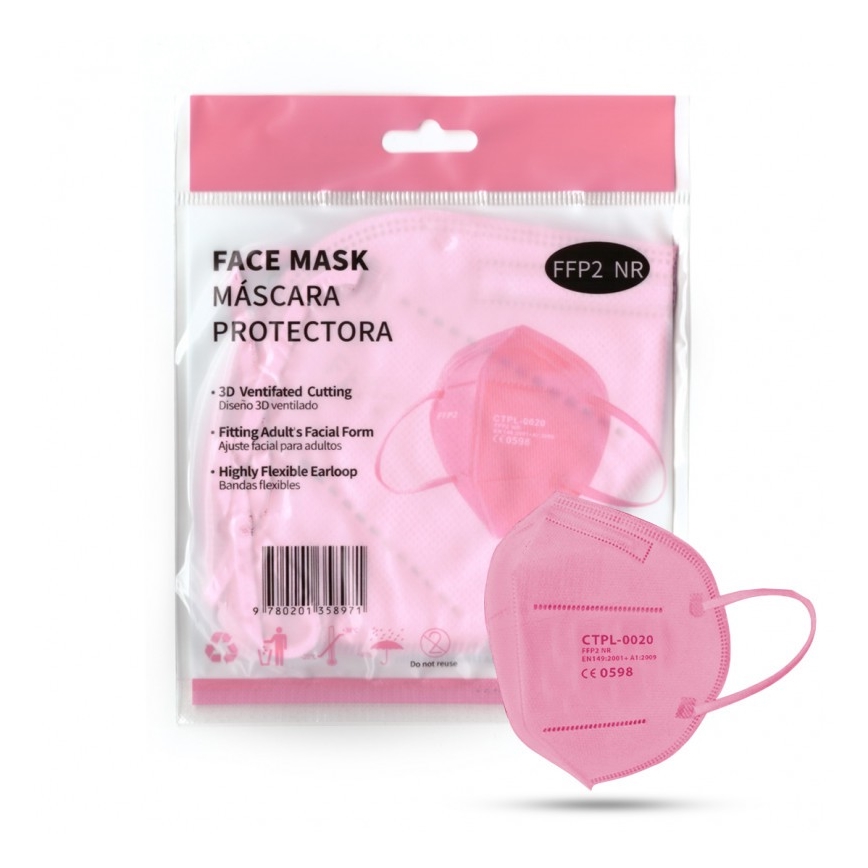 Media Sanex Respirátor FFP2 NR / KN95 Pink 100ks