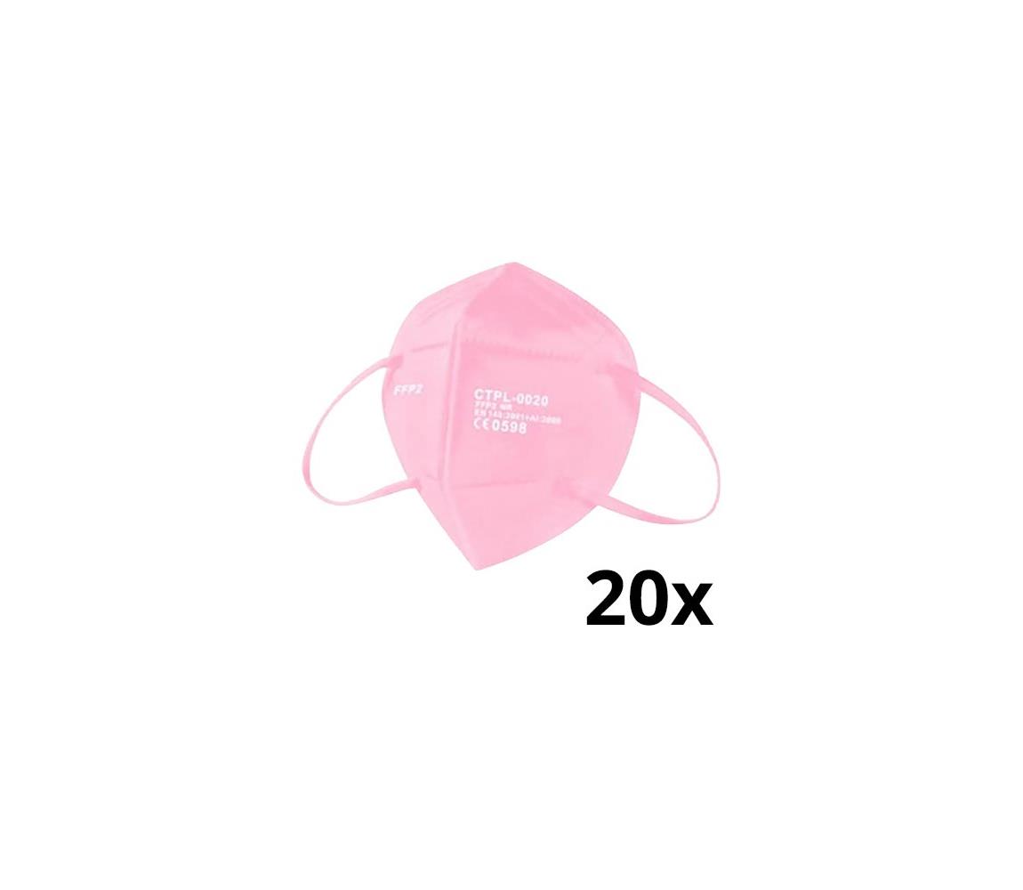 IMobily Media Sanex Respirátor FFP2 NR / KN95 Pink 20ks SL9981-20ks