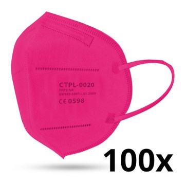 Media Sanex Respirátor FFP2 NR / KN95 tmavě růžový 100ks