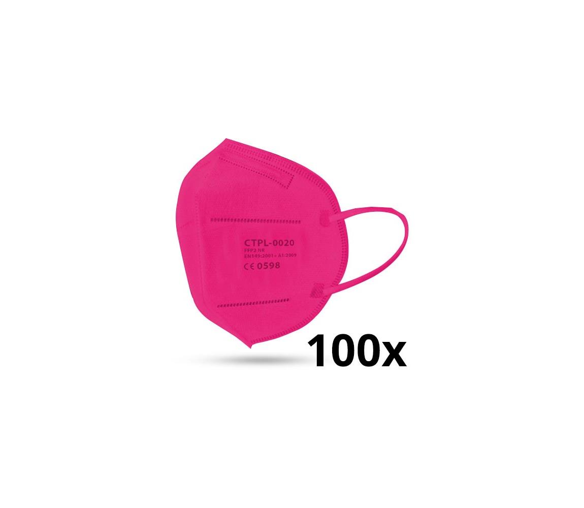 IMobily Media Sanex Respirátor FFP2 NR / KN95 tmavě růžový 100ks SL9961-100ks