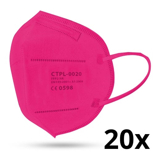 Media Sanex Respirátor FFP2 NR / KN95 tmavě růžový 20ks