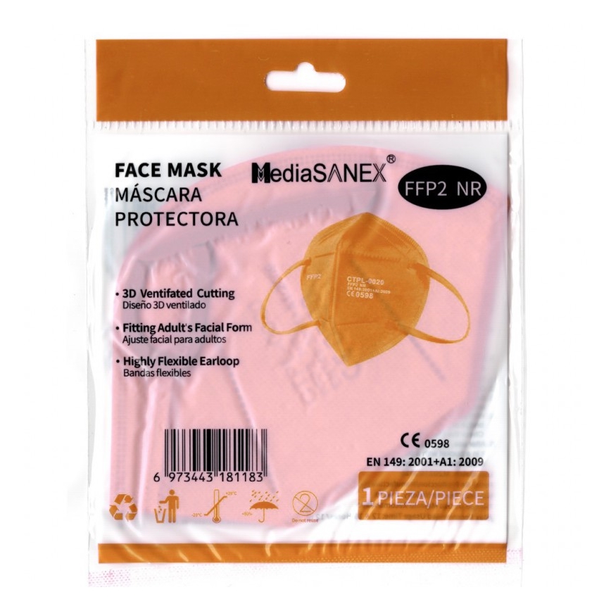 Media Sanex Respirátor FFP2 NR Orange 100ks