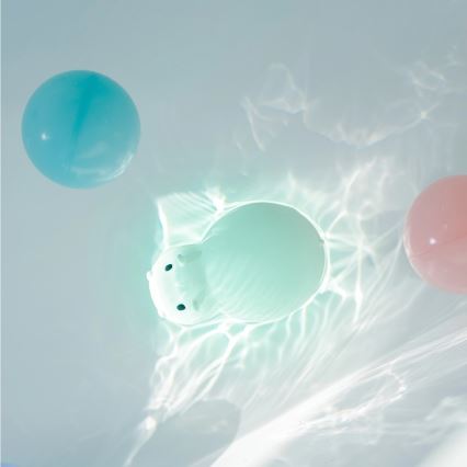 MegaLight - LED RGB Nabíjecí dětská dotyková lampa do vany SWIMMY HIPPO LED/5V IP67