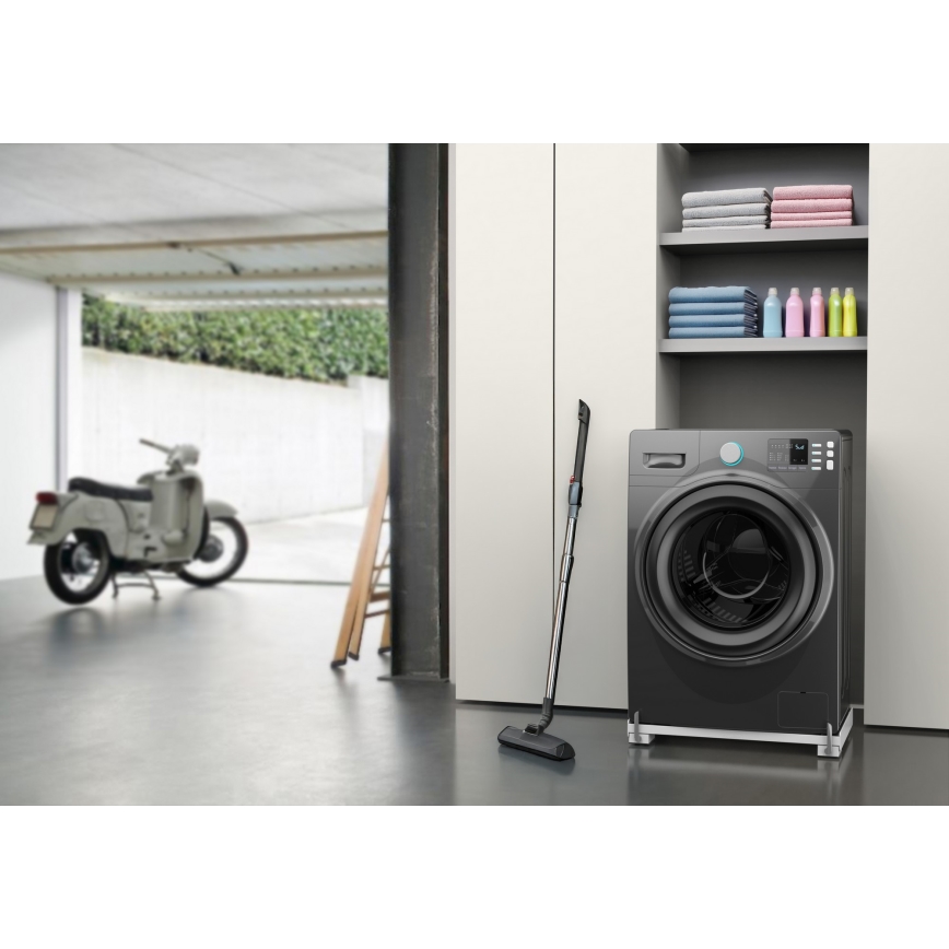 Meliconi 656149 - Antivibrační podložka pod pračku s výsuvnými kolečky 47 cm bílá