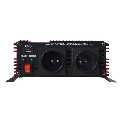 Měnič napětí 1000W/12/230V + USB