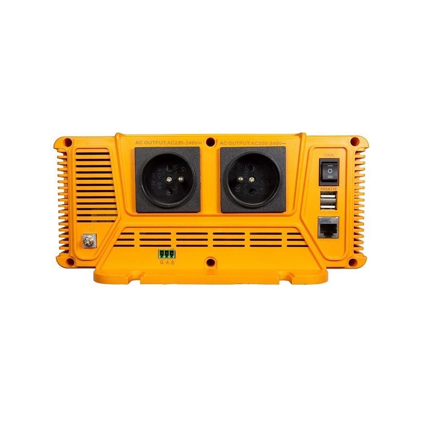 Měnič napětí 1200W/24/230V + drátové dálkové ovládání