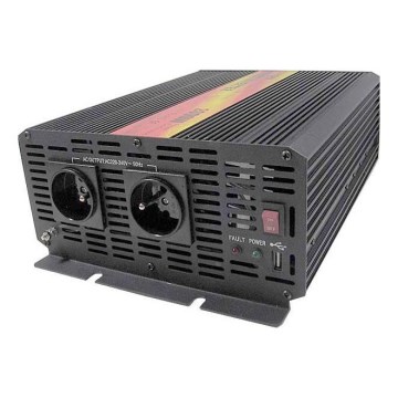 Měnič napětí 2000W/12/230V + USB