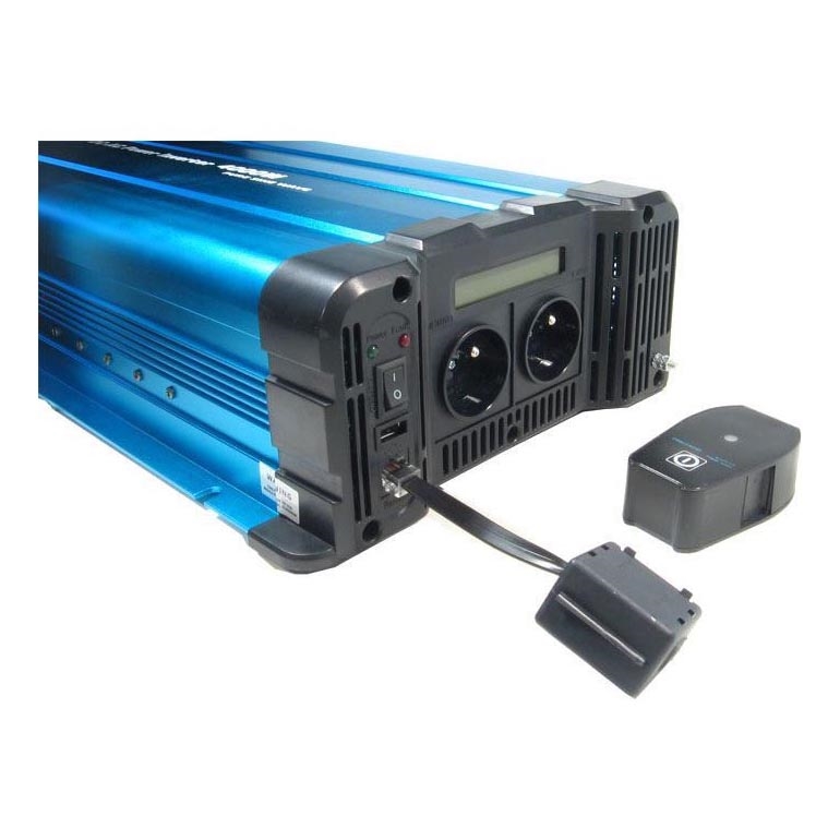 Měnič napětí 2000W/24/230V + dálkové ovládání