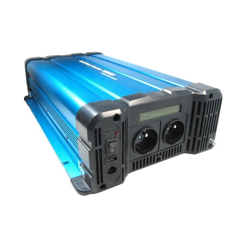 Měnič napětí 3000W/12/230V + dálkové ovládání