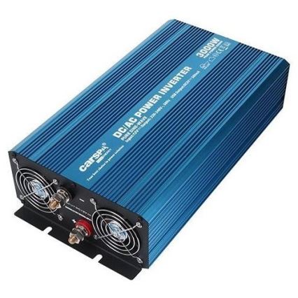 Měnič napětí 3000W/12V/230V + drátové dálkové ovládání