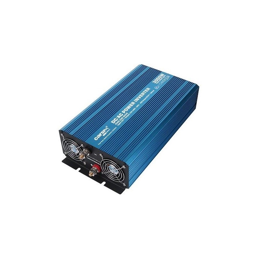 Měnič napětí 3000W/12V/230V + drátové dálkové ovládání