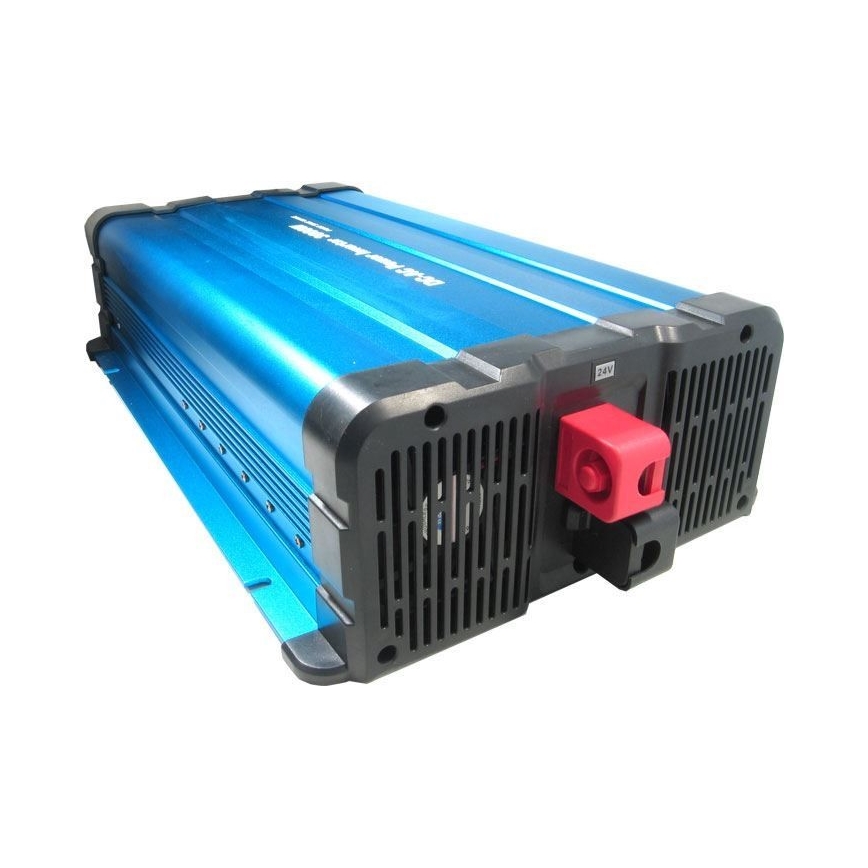 Měnič napětí 3000W/24V/230V + drátové dálkové ovládání