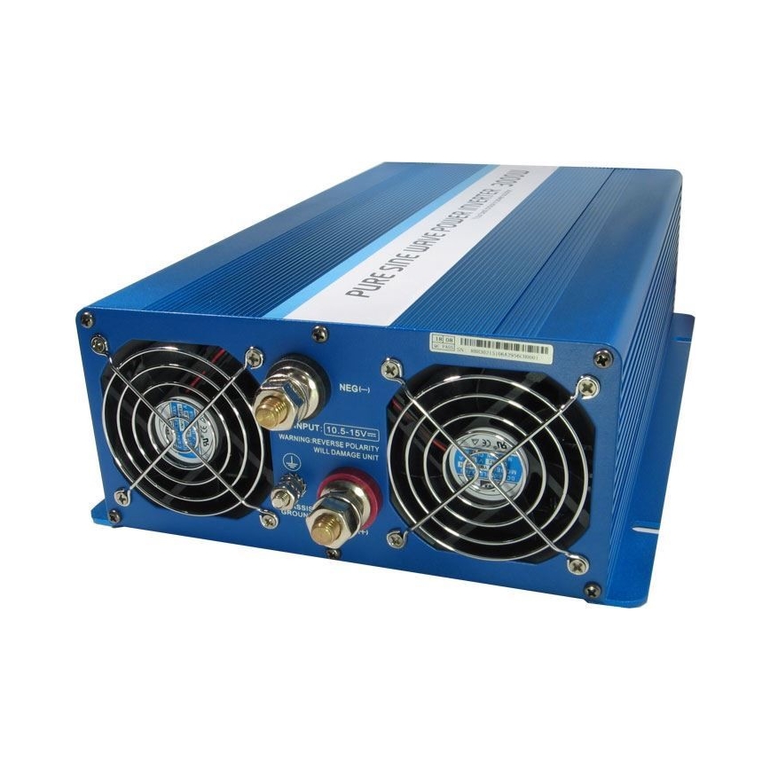 Měnič napětí 3000W/24V/230V + drátové dálkové ovládání