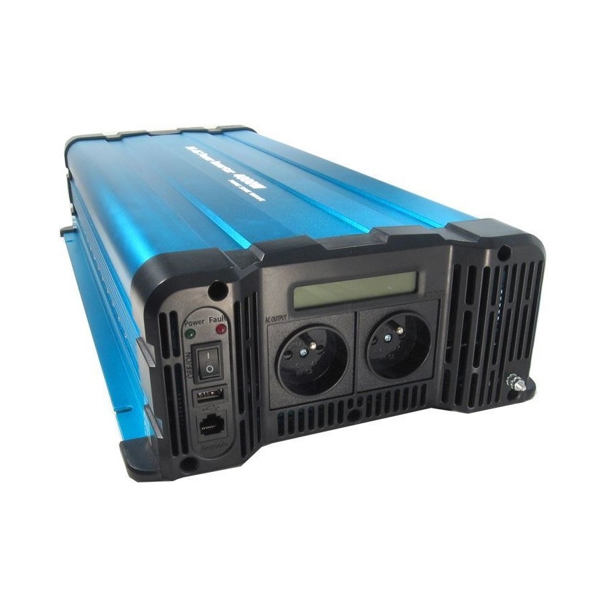 Měnič napětí 4000W/12/230V + dálkové ovládání